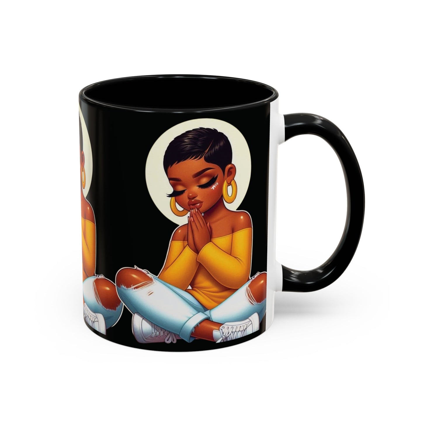 Mug - Woman Meditating a Plan Coffee Mug (11, 15oz)