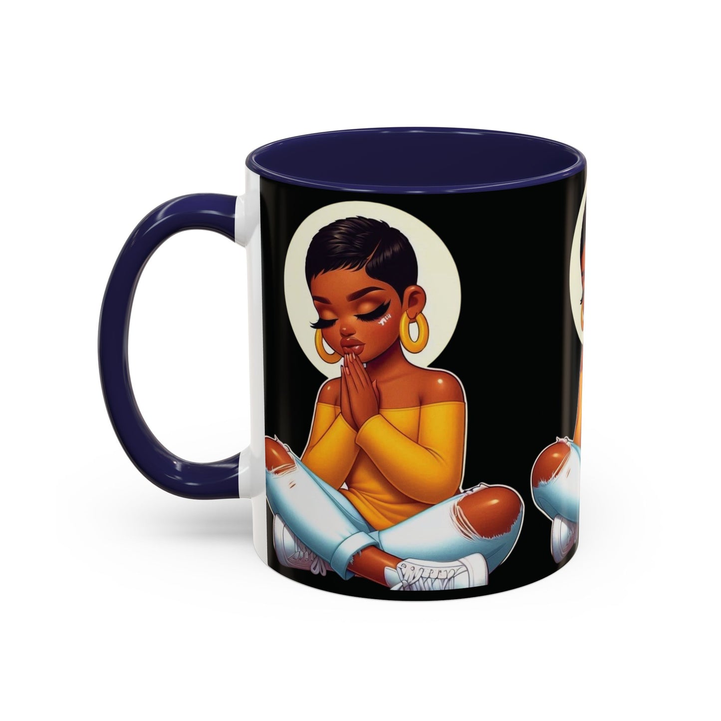 Mug - Woman Meditating a Plan Coffee Mug (11, 15oz)