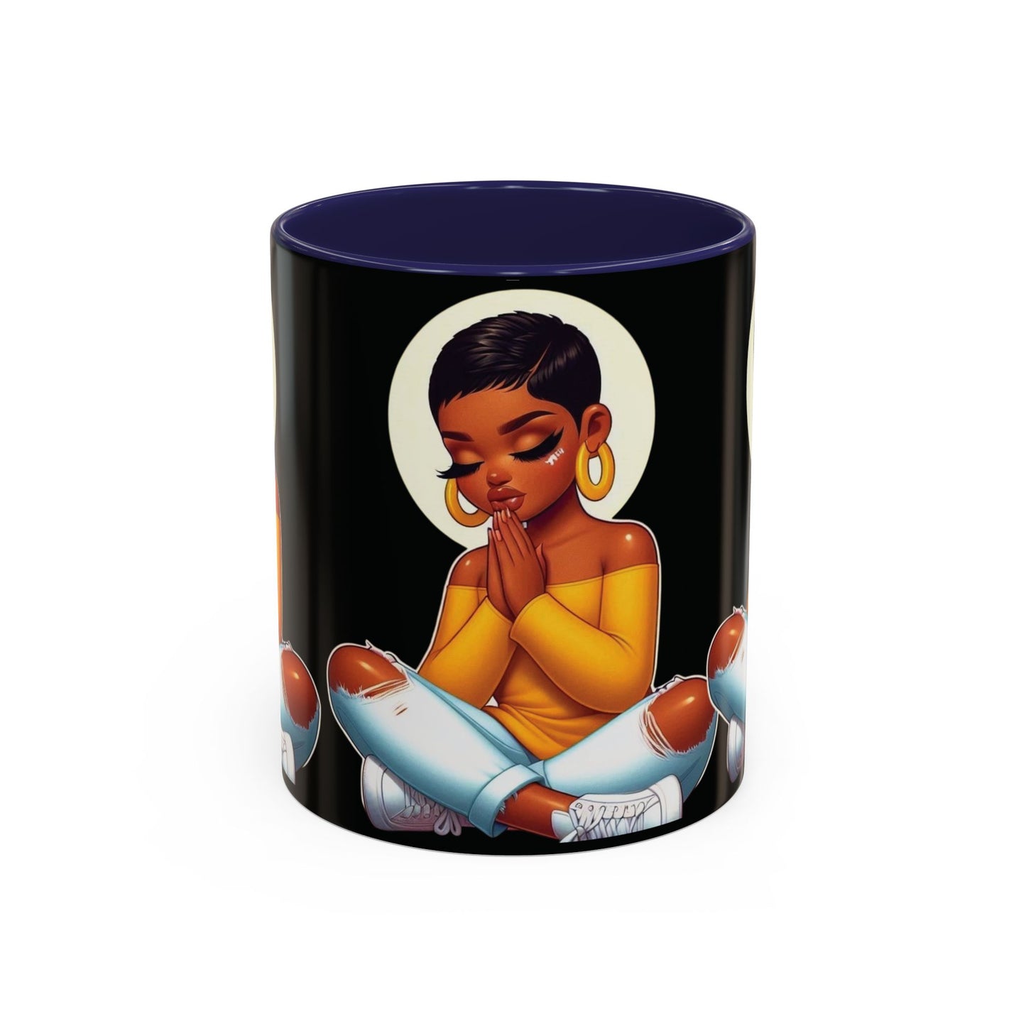 Mug - Woman Meditating a Plan Coffee Mug (11, 15oz)