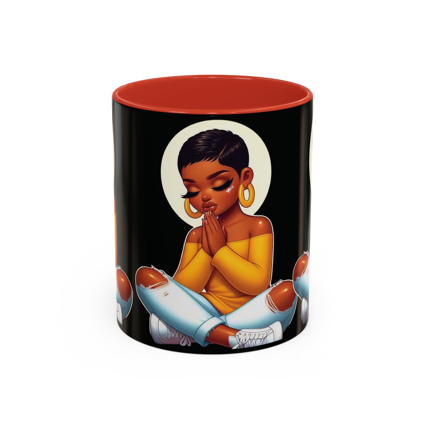 Mug - Woman Meditating a Plan Coffee Mug (11, 15oz)