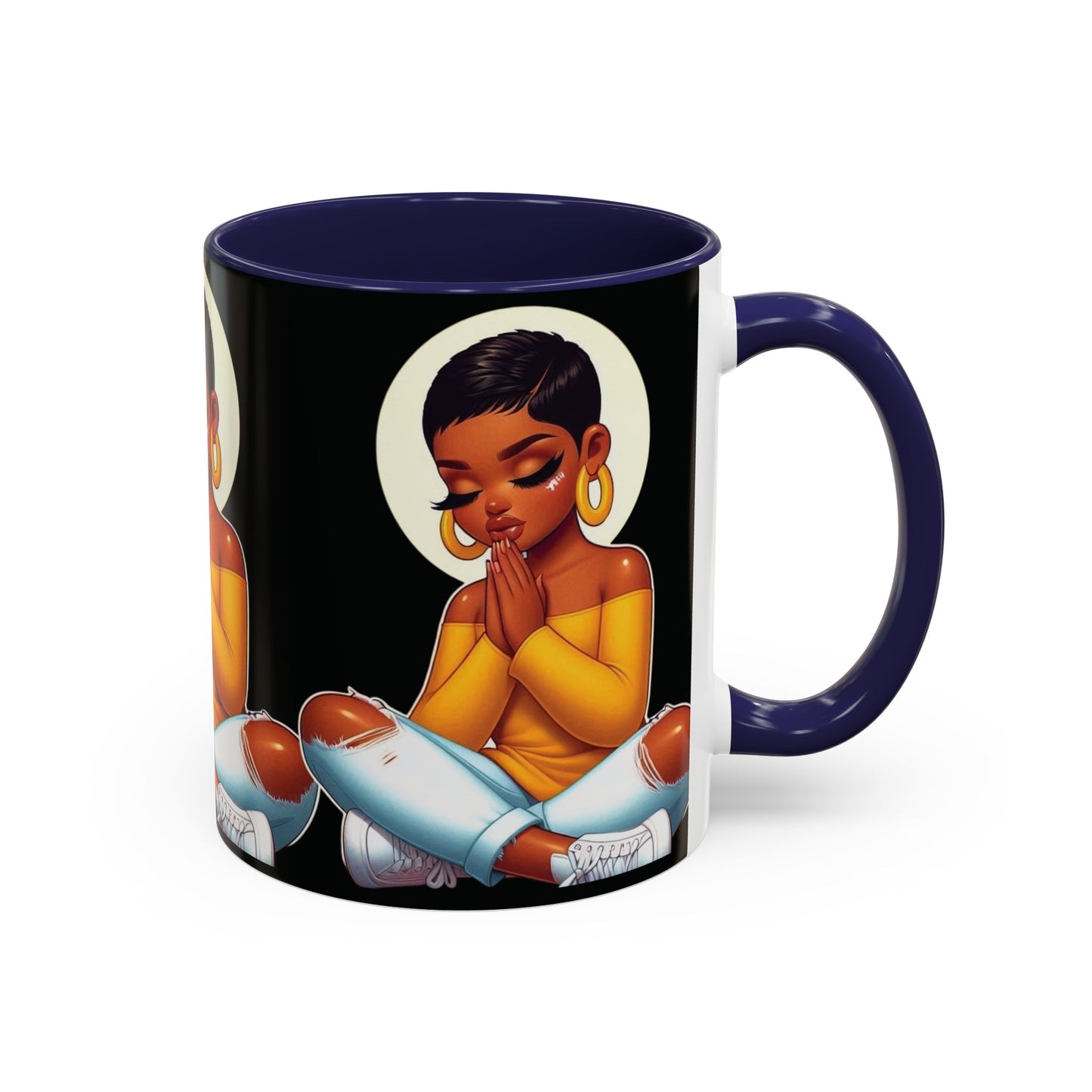 Mug - Woman Meditating a Plan Coffee Mug (11, 15oz)