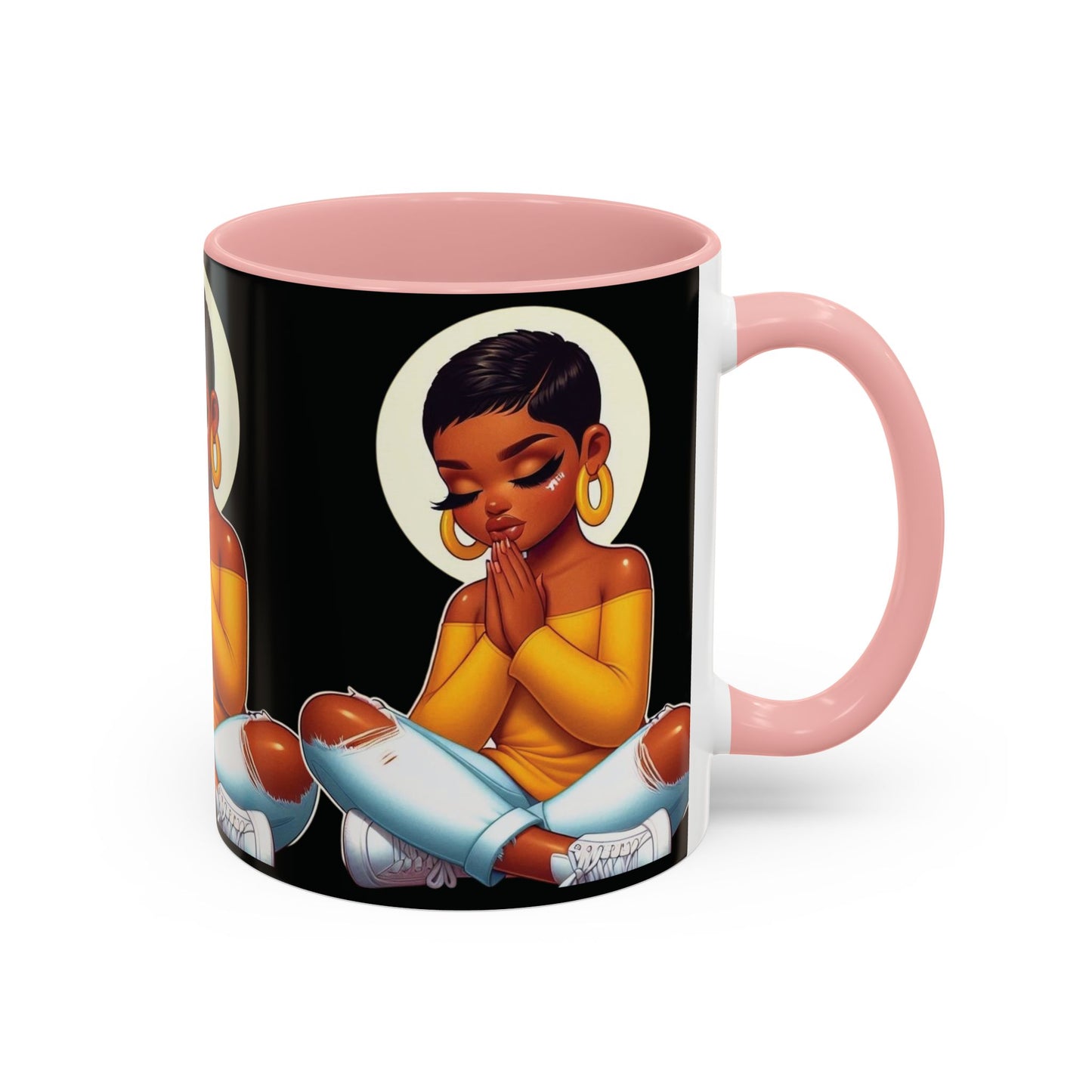 Mug - Woman Meditating a Plan Coffee Mug (11, 15oz)