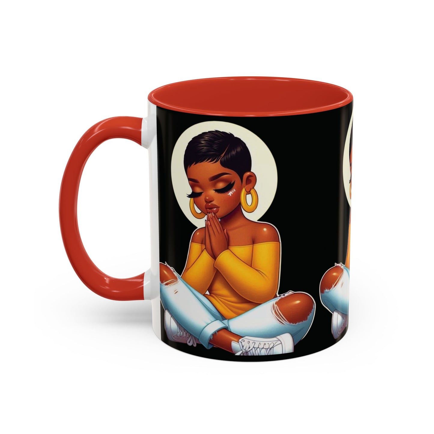 Mug - Woman Meditating a Plan Coffee Mug (11, 15oz)