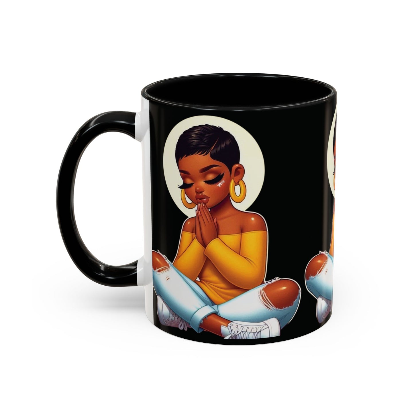Mug - Woman Meditating a Plan Coffee Mug (11, 15oz)