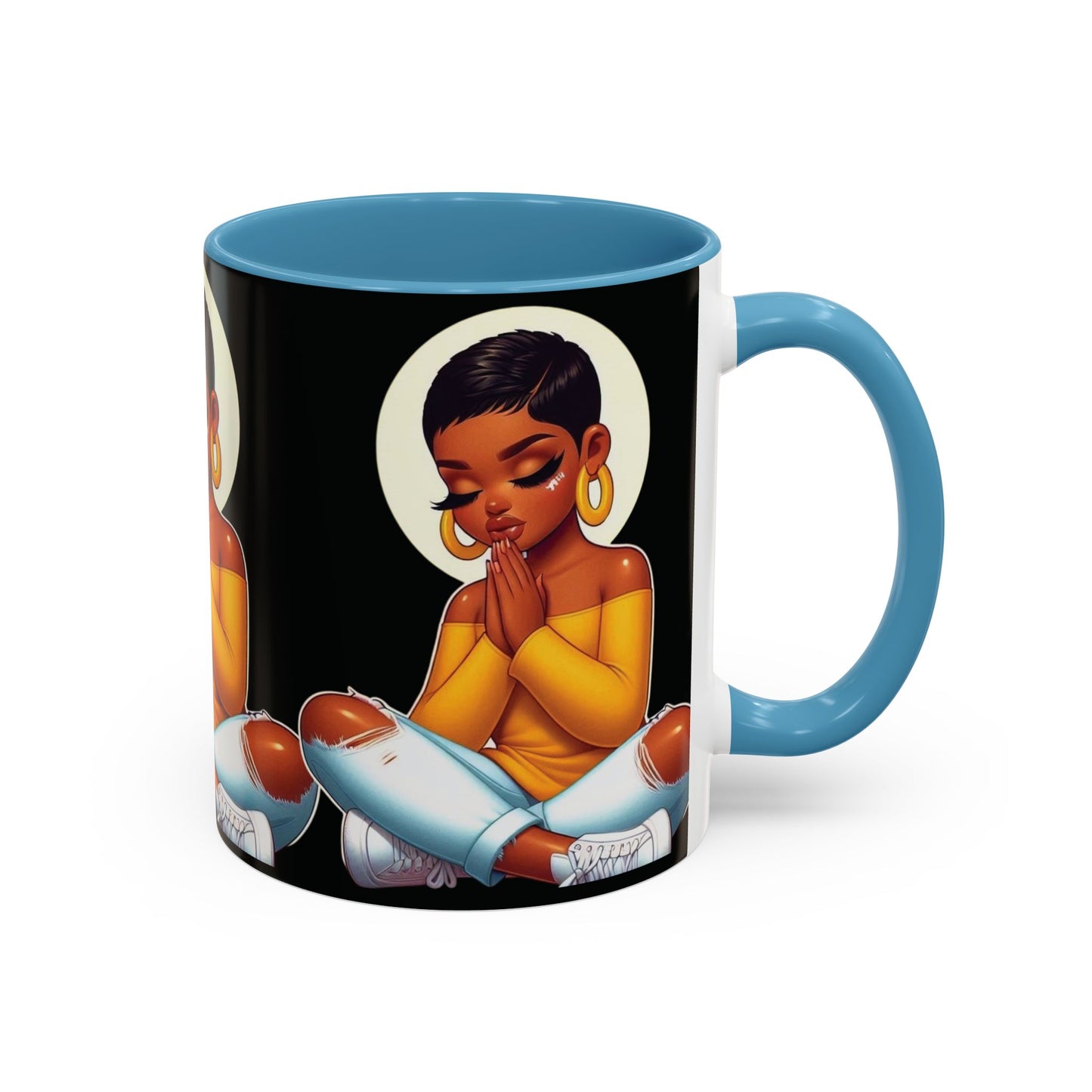 Mug - Woman Meditating a Plan Coffee Mug (11, 15oz)