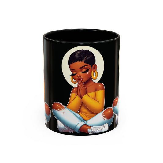 Mug - Woman Meditating a Plan Coffee Mug (11, 15oz)