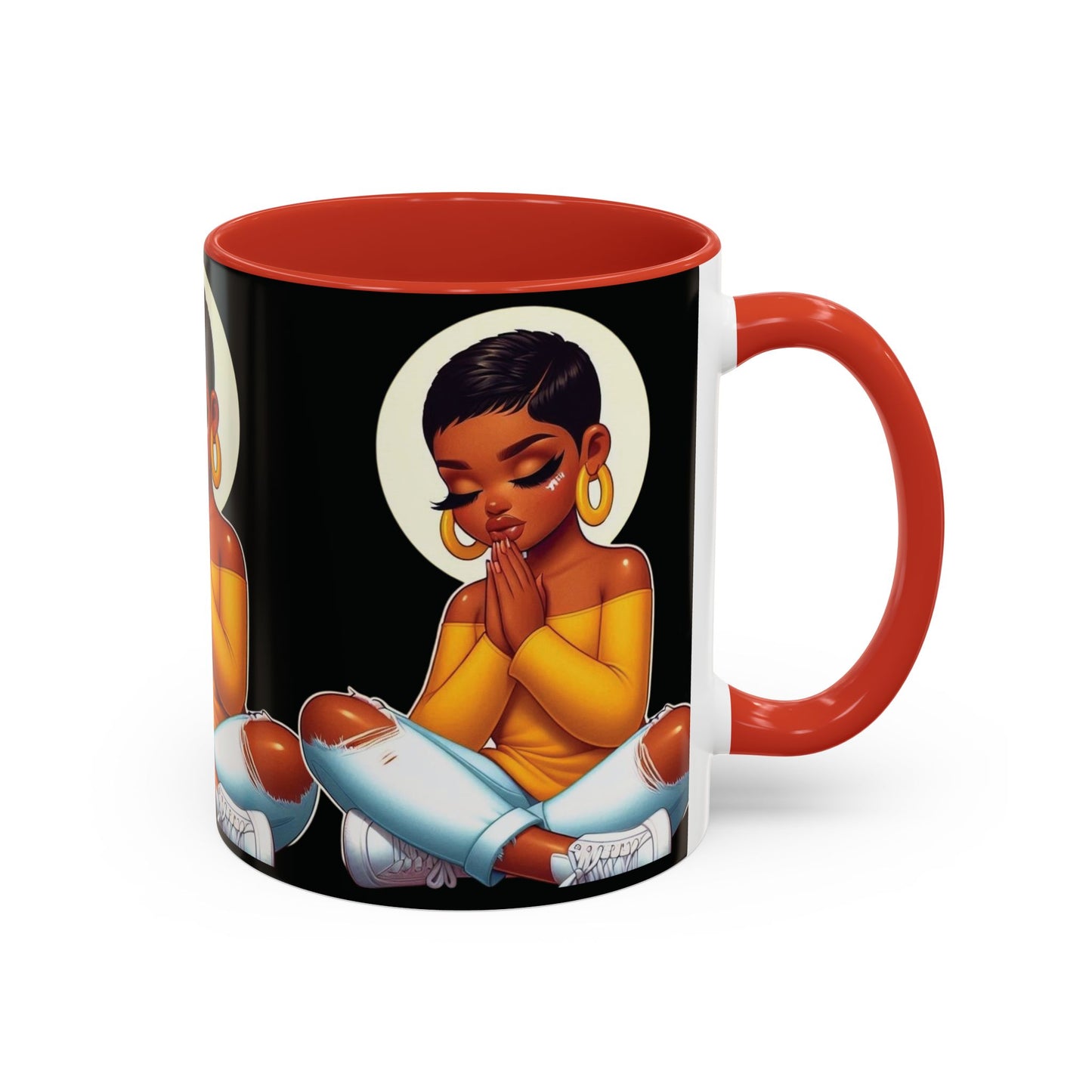 Mug - Woman Meditating a Plan Coffee Mug (11, 15oz)