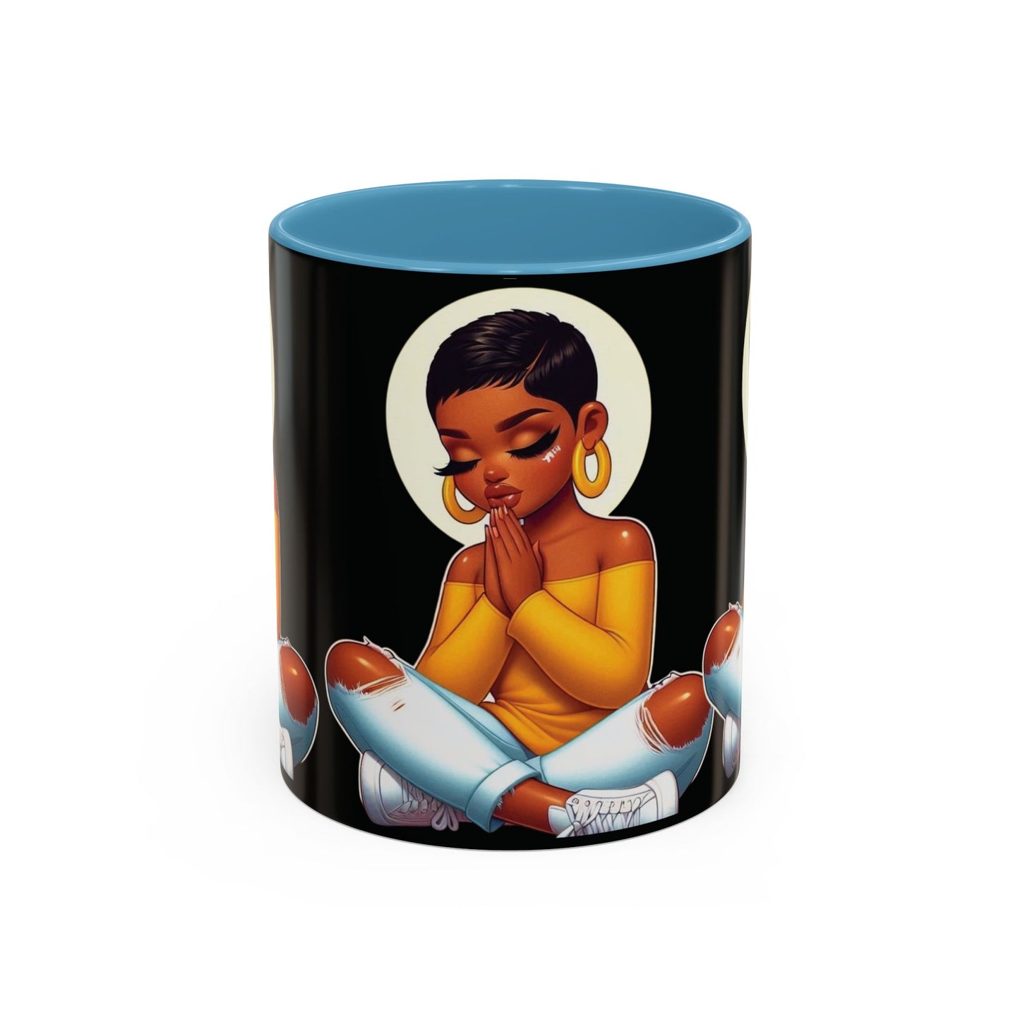 Mug - Woman Meditating a Plan Coffee Mug (11, 15oz)